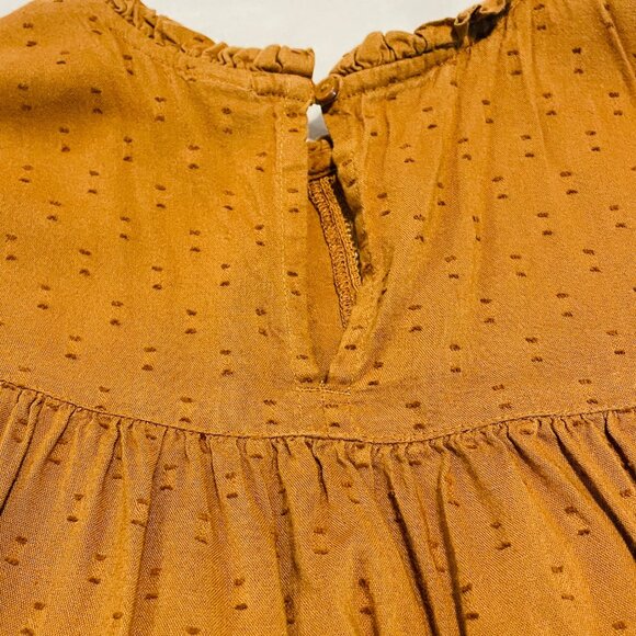 Old Navy Women's XS Long Sleeve Pintuck Lace Dress Sisal Brown - Picture 6 of 9